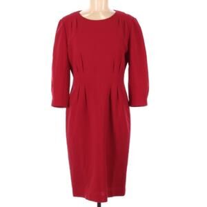 Lafayette 148 red virgin wool sheath dress